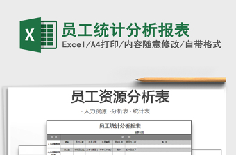 2021年員工統(tǒng)計分析報表