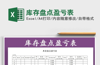 2021年庫(kù)存盤點(diǎn)盈虧表