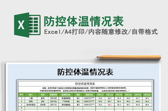 2021年防控体温情况表