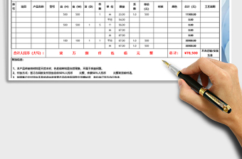 2021年商品定制报价单