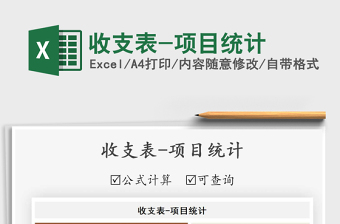 2021年收支表-項目統(tǒng)計
