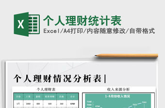2021年個人理財統計表免費下載