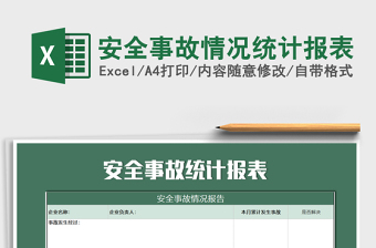 2021年安全事故情況統(tǒng)計(jì)報(bào)表