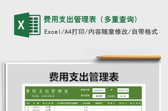 2021年費(fèi)用支出管理表（多重查詢)