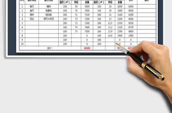 2021年工程预算表（自动计算）