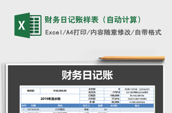 2021年財(cái)務(wù)日記賬樣表（自動(dòng)計(jì)算）