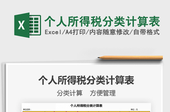2021年個(gè)人所得稅分類(lèi)計(jì)算表