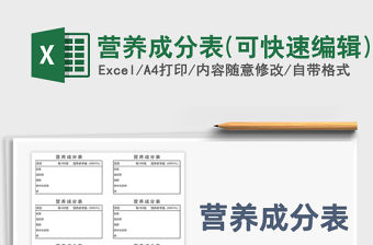 2021年營養成分表(可快速編輯)