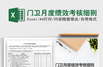 2021年門衛月度績效考核細則