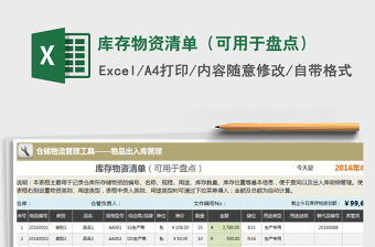 2021年庫存物資清單（可用于盤點(diǎn)）