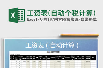 2021年工資表(自動個稅計算)