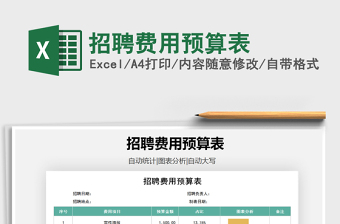2021年招聘費(fèi)用預(yù)算表