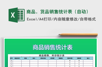 2021年商品，貨品銷售統(tǒng)計(jì)表（自動(dòng)）