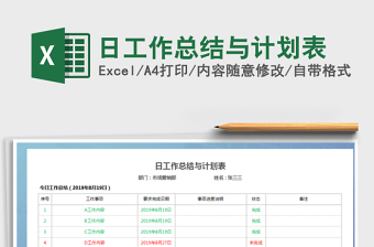 2021年日工作總結(jié)與計劃表