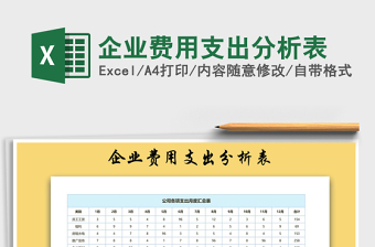 2021年企業(yè)費(fèi)用支出分析表