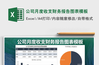 2021年公司月度收支财务报告图表模板