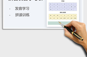 2021年拼音發音學習字母表-可打印
