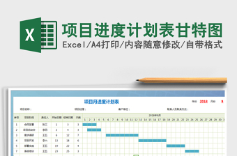 2021年项目进度计划表甘特图