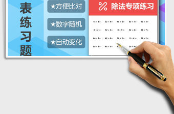 2021年99乘法表(除法) 練習題