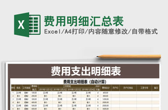 2021年費用明細匯總表