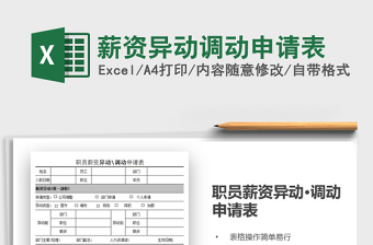 2021年薪資異動調(diào)動申請表