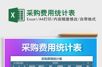2021年采購費用統(tǒng)計表