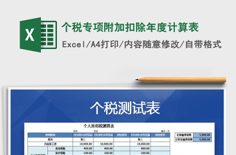 2021年個(gè)稅專項(xiàng)附加扣除年度計(jì)算表