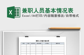 2021年兼職人員基本情況表