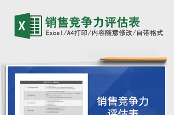 2021年銷售競爭力評估表