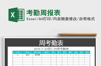 2021年考勤周報(bào)表