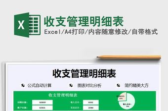 2021年收支管理明細表