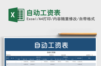 2021年自動(dòng)工資表