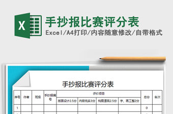 2021年手抄報比賽評分表
