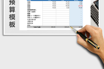 2021年销售行业财务预算模板