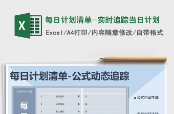 2021年每日計劃清單-實(shí)時追蹤當(dāng)日計劃