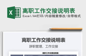 2021年離職工作交接說明表