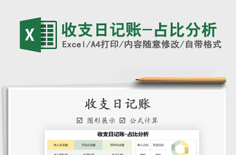 2021年收支日記賬-占比分析
