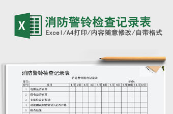 2021年消防警鈴檢查記錄表