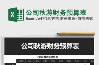 2021年公司秋游財務預算表