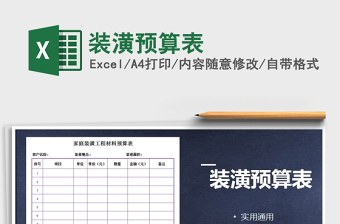 2021年裝潢預(yù)算表