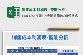 2021年銷售成本利潤表-智能分析