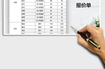 2021年裝修水泥河沙報價單