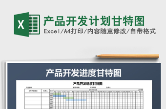 2021年產品開發(fā)計劃甘特圖