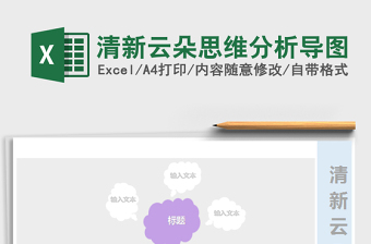 2021年清新云朵思維分析導(dǎo)圖免費下載