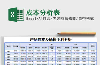2021年成本分析表