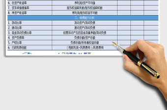 2021年财务指标分析表空模板自带两种风格