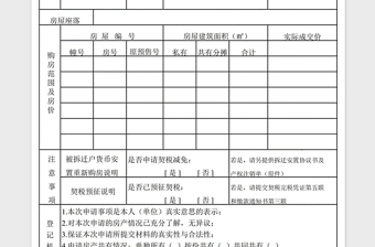 2021年购买商品房产权登记申请表