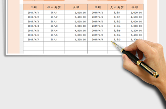 2021年收支明細(xì)表-現(xiàn)金日記賬