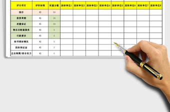 2021年物資采購(gòu)招標(biāo)評(píng)分表
