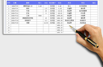 2021年家庭记账管理收支